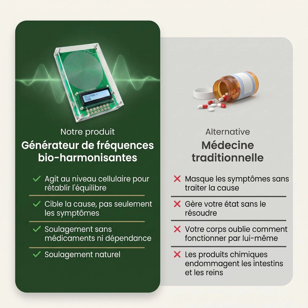Générateur de fréquences vs médecine traditionnelle