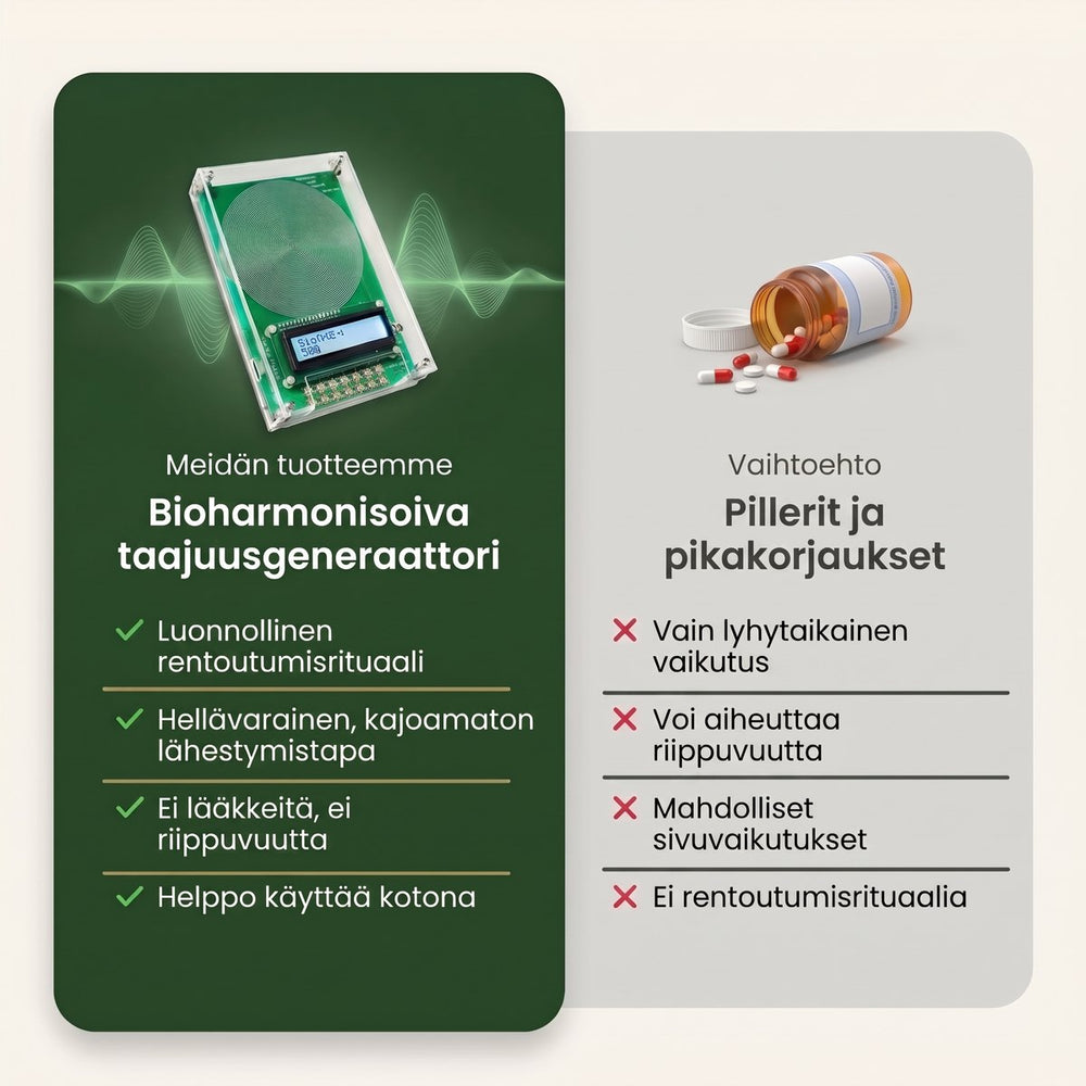 Taajuusgeneraattori verrattuna tavalliseen rutiiniin